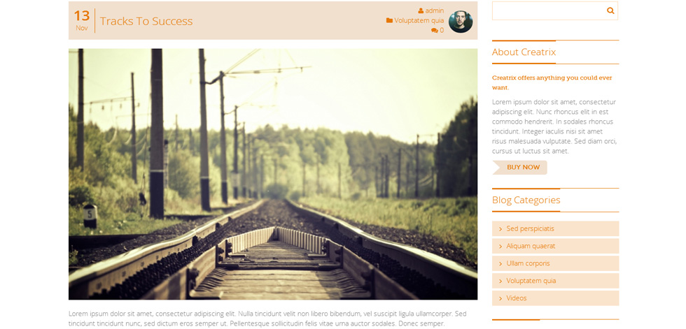 Blog post page