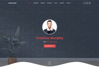Cristino – Premium Responsive Personal Portfolio CV HTML5 Template
