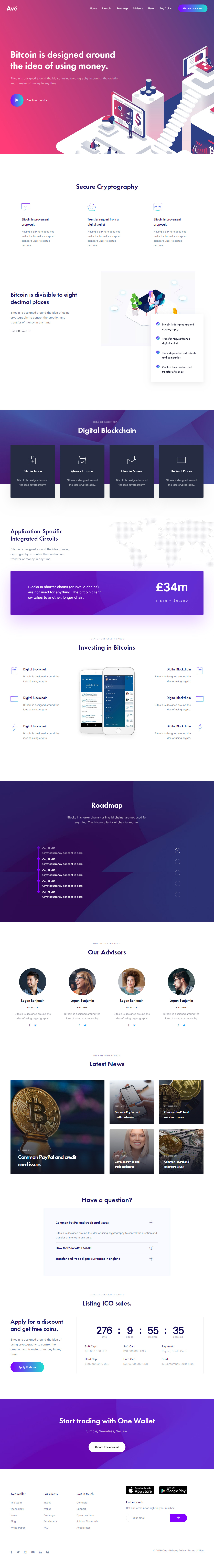 Ave Cryptocurrency HTML Templates