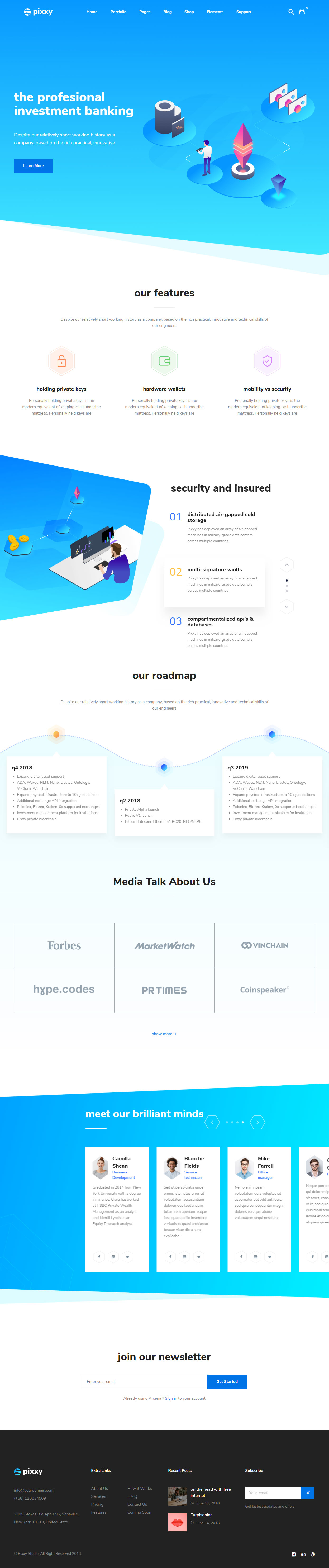 Pixxy Cryptocurrency Exchange WordPress Themes
