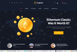 Crypton – Premium Responsive Cryptocurrency WordPress Theme