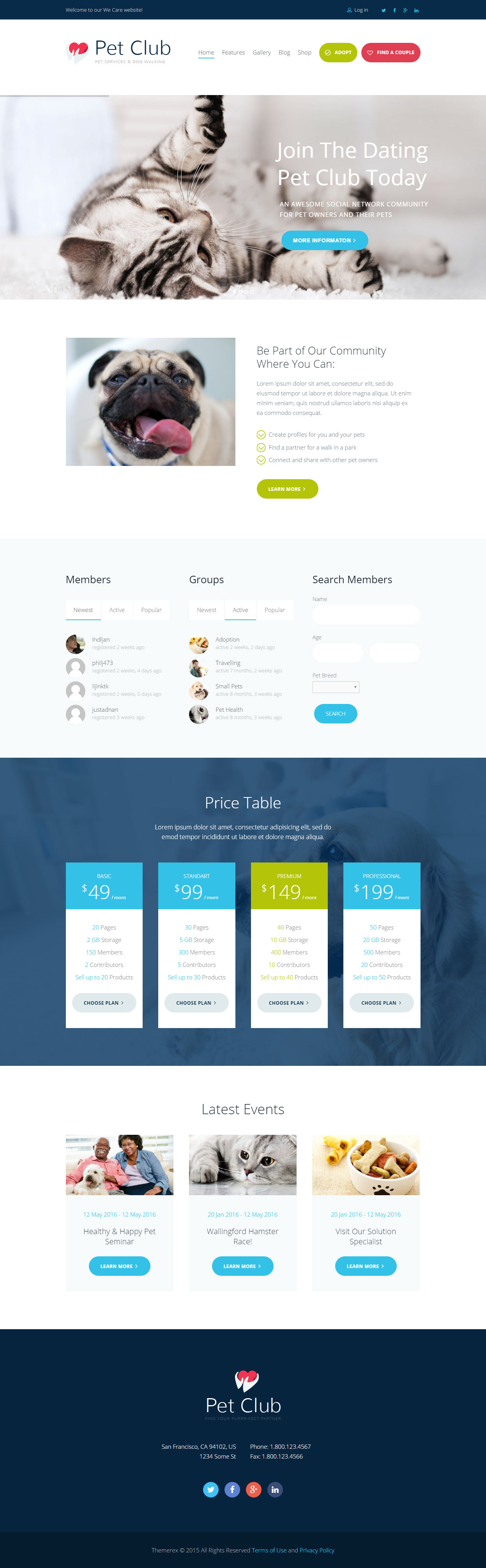 Pet Club WordPress Dating Themes