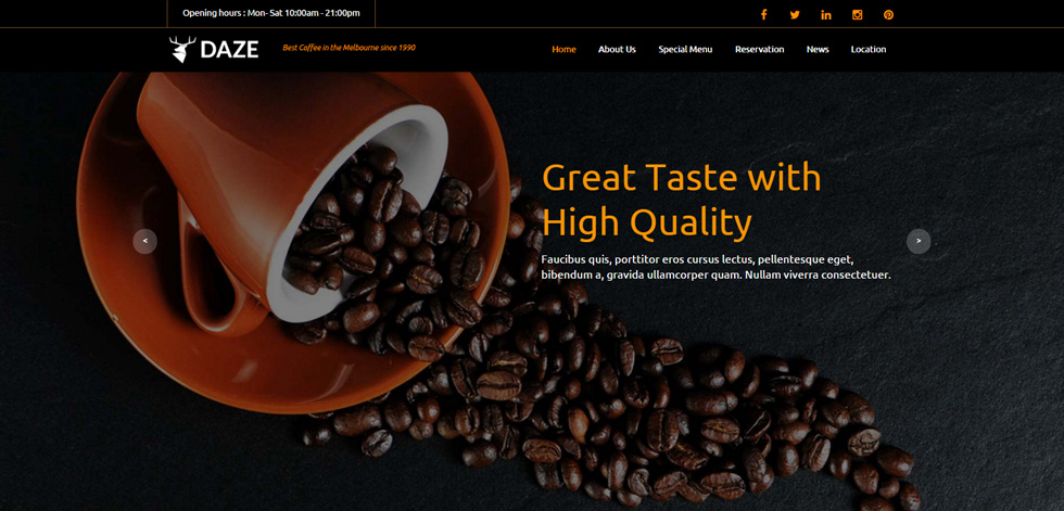 Welcome screen
