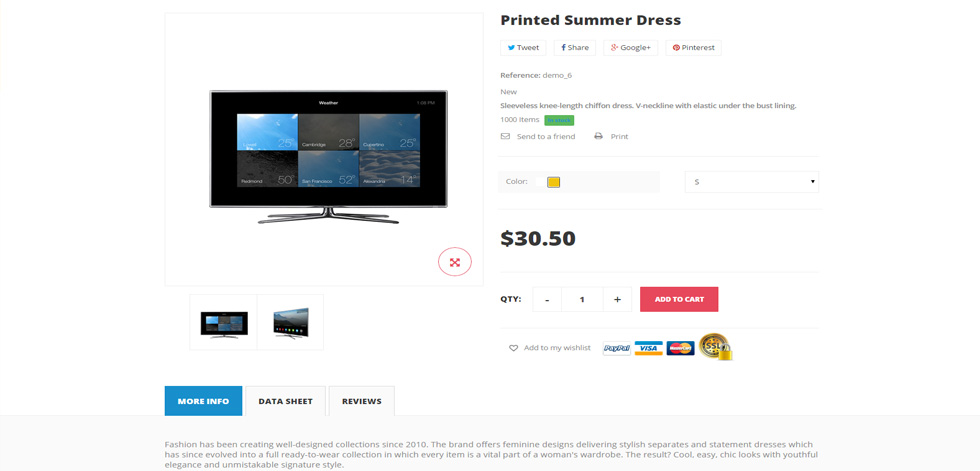 Product page