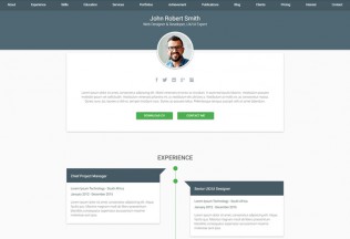 Decent – Premium Responsive Material CV & Resume HTML5 Template