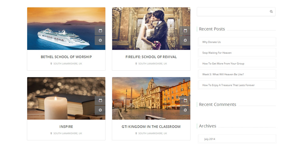 Events page