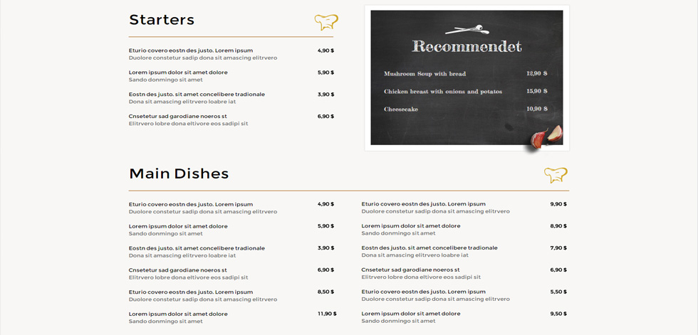 Food Menu