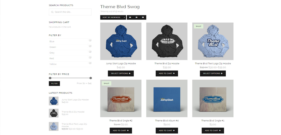 Shop page