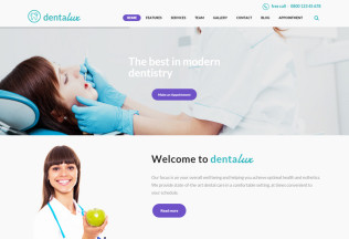 Dentalux – Premium Responsive Dentist, Medical & Healthcare WordPress Theme