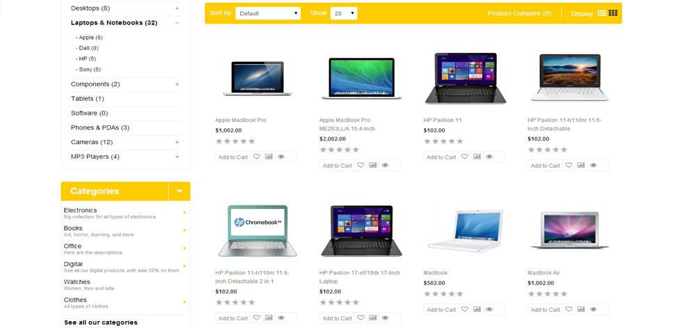 Category page