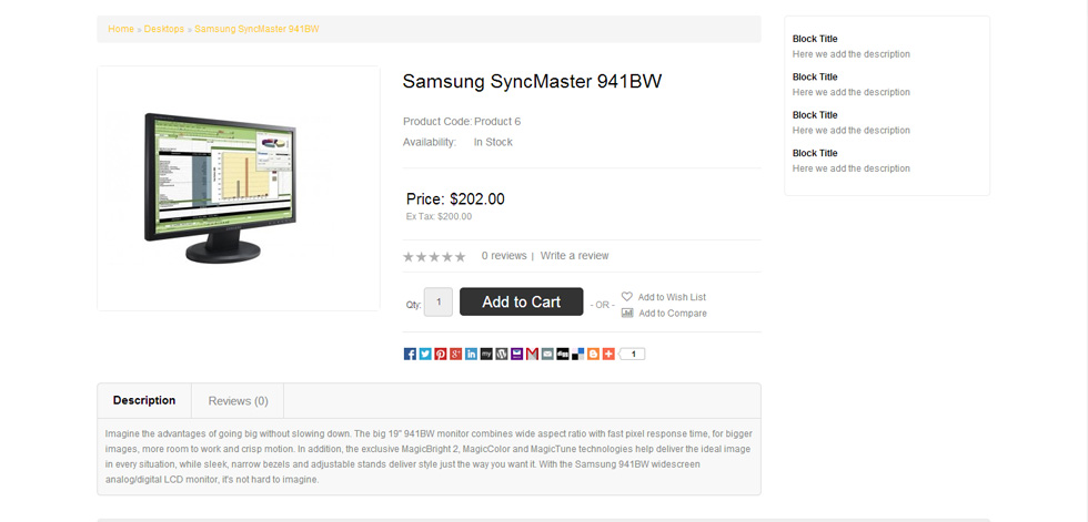 Product page