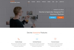 Devine – Premium Responsive One Page Parallax HTML5 Template