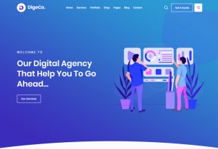 Digeco – Premium Responsive Startup Agency WordPress Theme