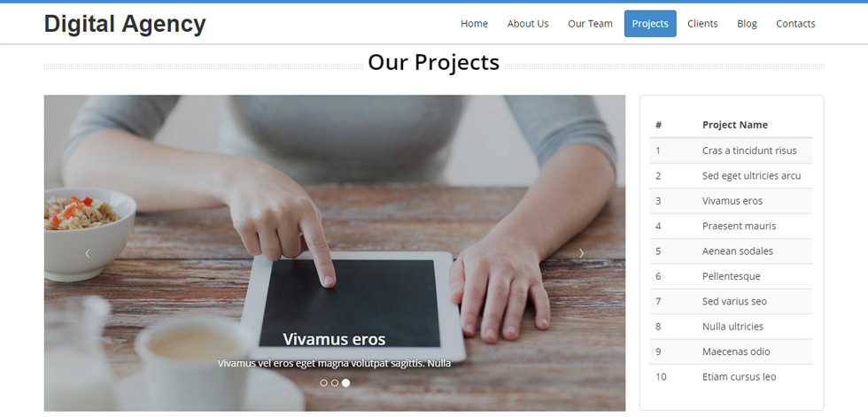 Projects Page