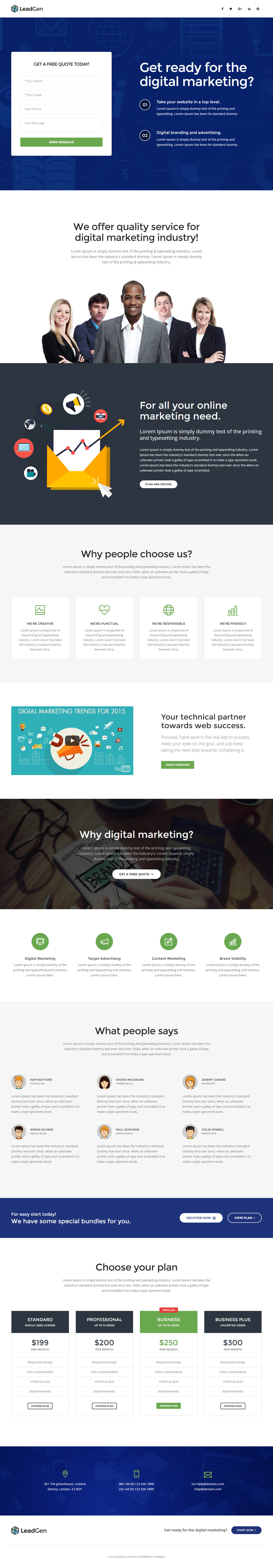 LeadGen Digital Marketing HTML5 Templates