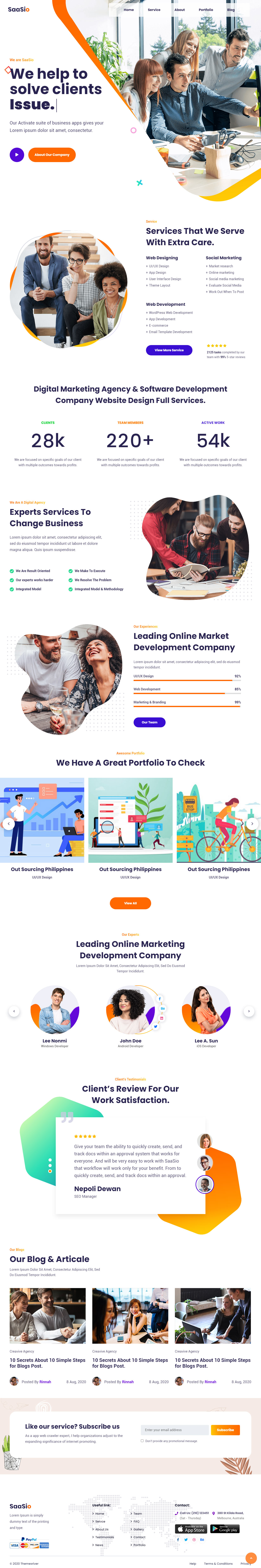 SaaSio Digital Marketing HTML5 Templates