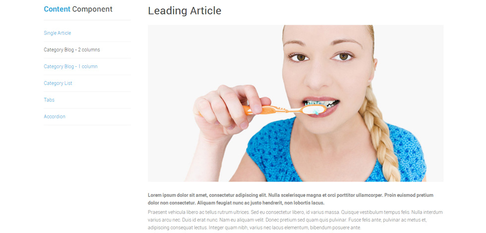 Blog post page