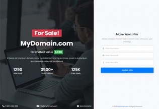 DomainX – Premium Responsive Domain Sale HTML5 Template