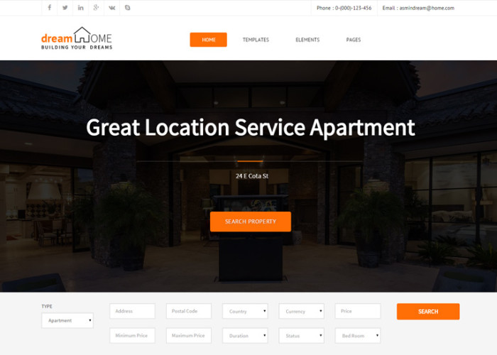 Dream Home – Premium Responsive Real Estate WordPress Theme