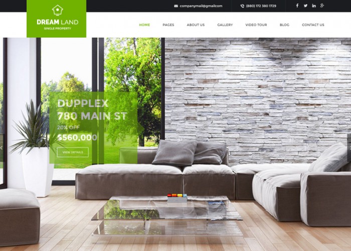 DREAM LAND – Premium Responsive Real Estate WordPress Theme