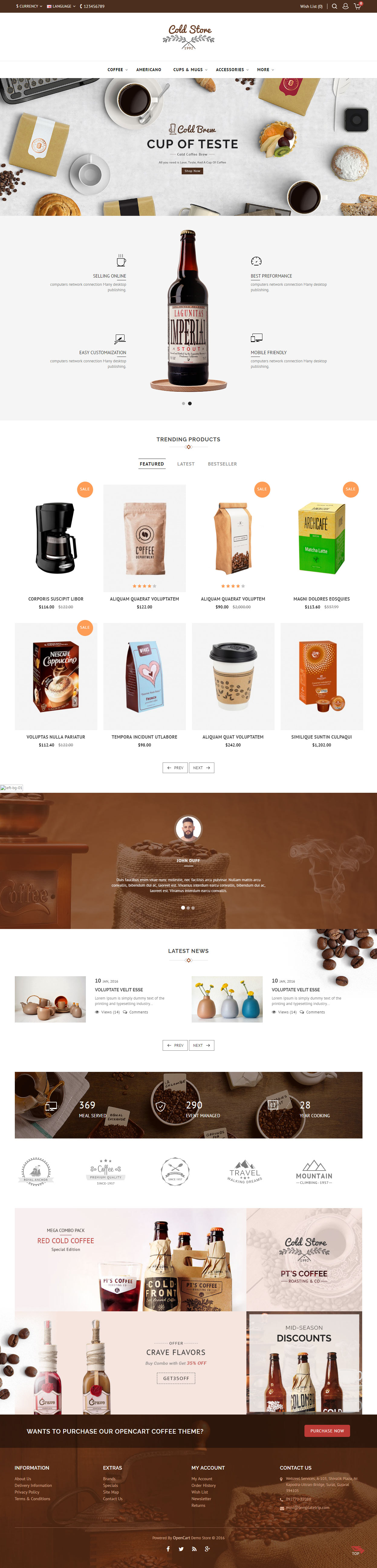 Modern Opencart Food Theme