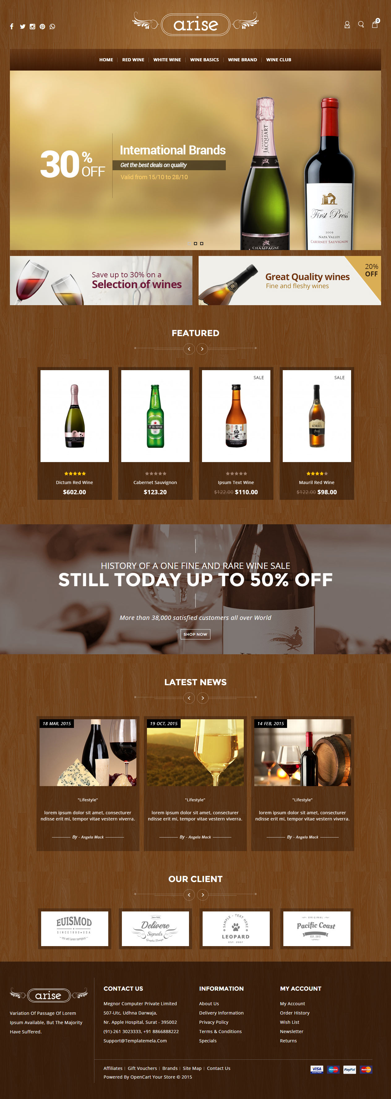 Arise Opencart Food Theme