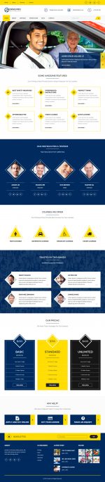 Best Responsive Driving School HTML5 Templates in 2015