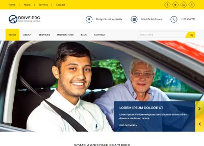 Best Responsive Driving School HTML5 Templates in 2015