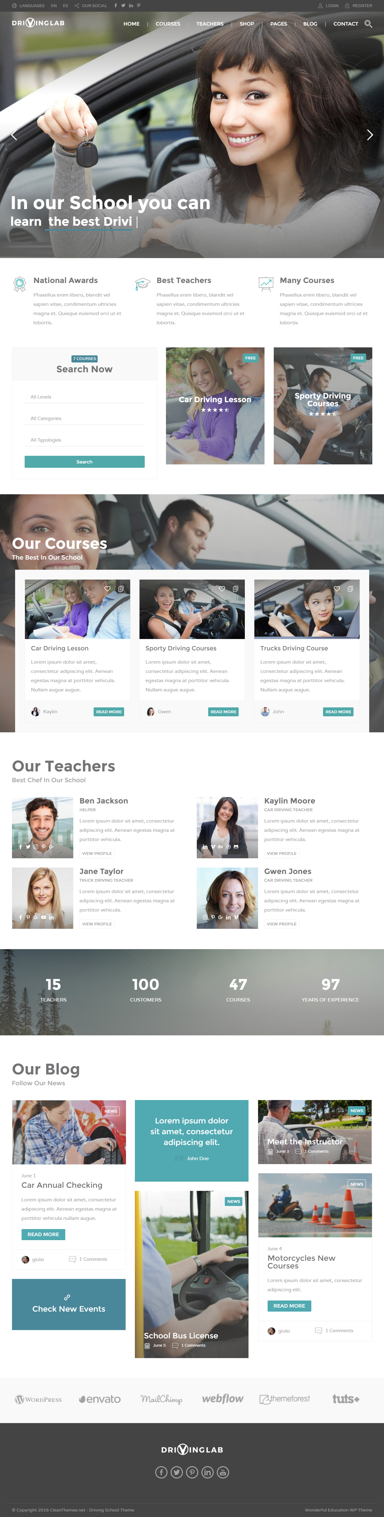 Education Pack WordPress Driving School Template
