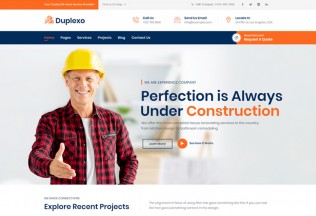 Duplexo – Premium Responsive Construction Company WordPress Theme