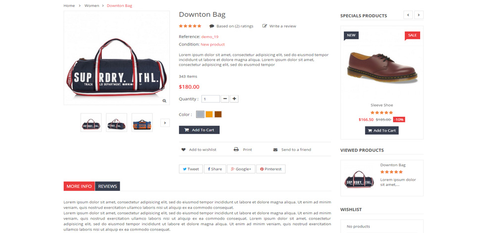 Product page