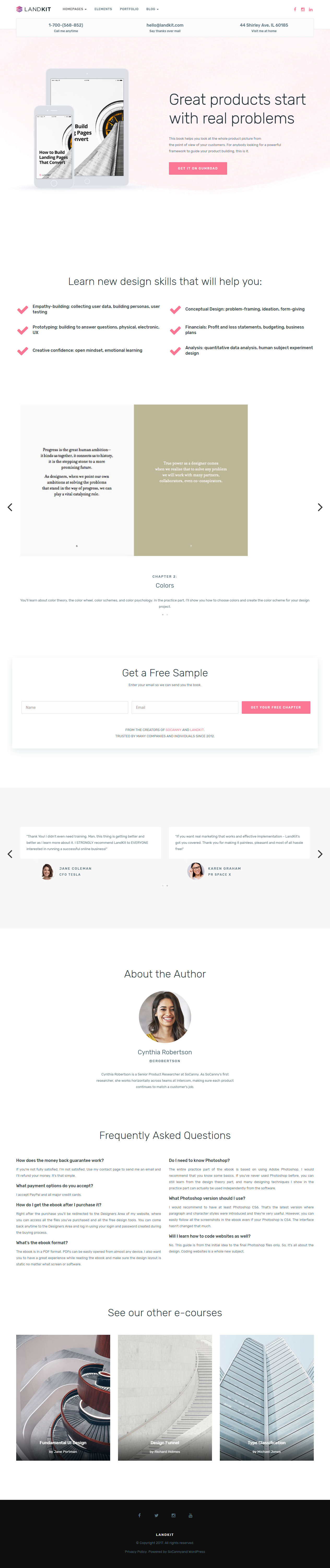 Landkit Best WordPress Themes for Selling eBooks