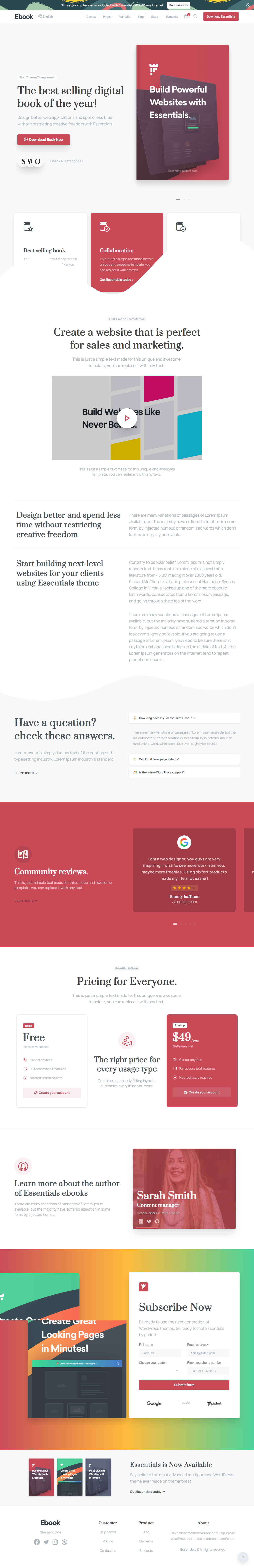 Essentials Best WordPress Themes for Selling eBooks