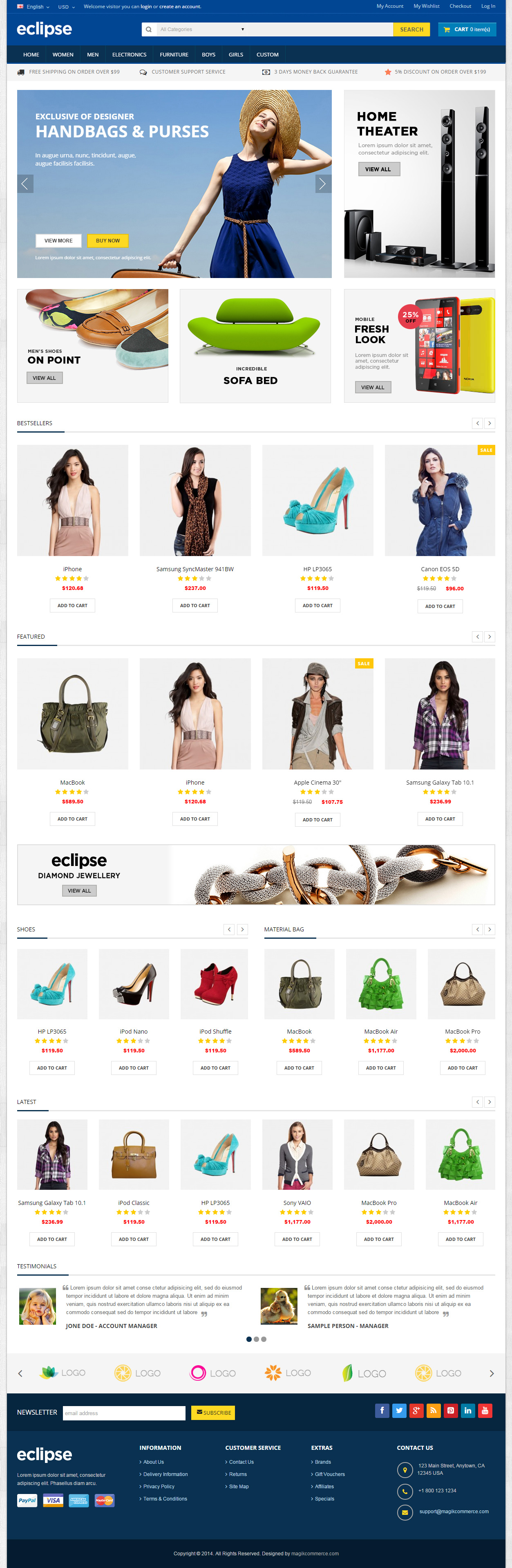 Eclipse Multipurpose Opencart Theme