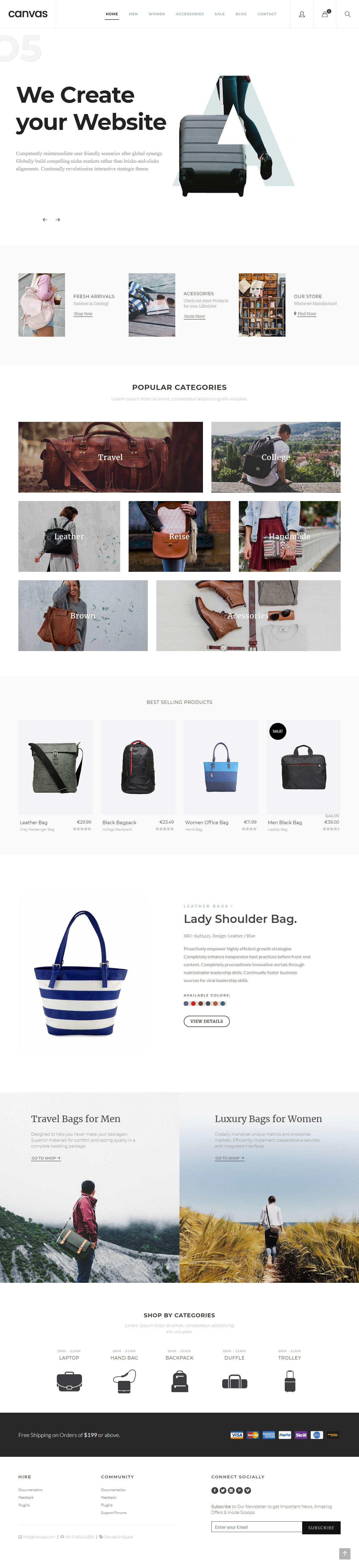Canvas eCommerce HTML5 Website Templates
