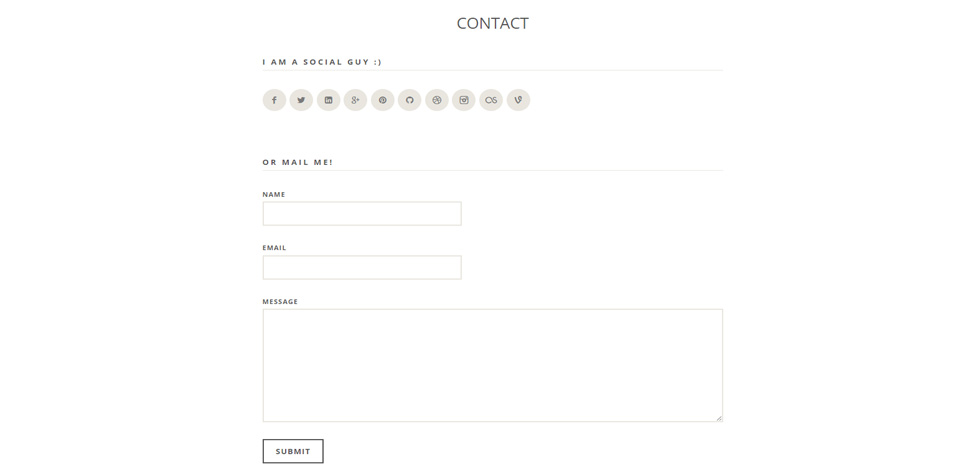 Contact page