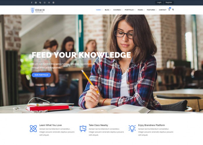 Edmix – Premium Responsive Education Courses Online Drupal 8 Theme