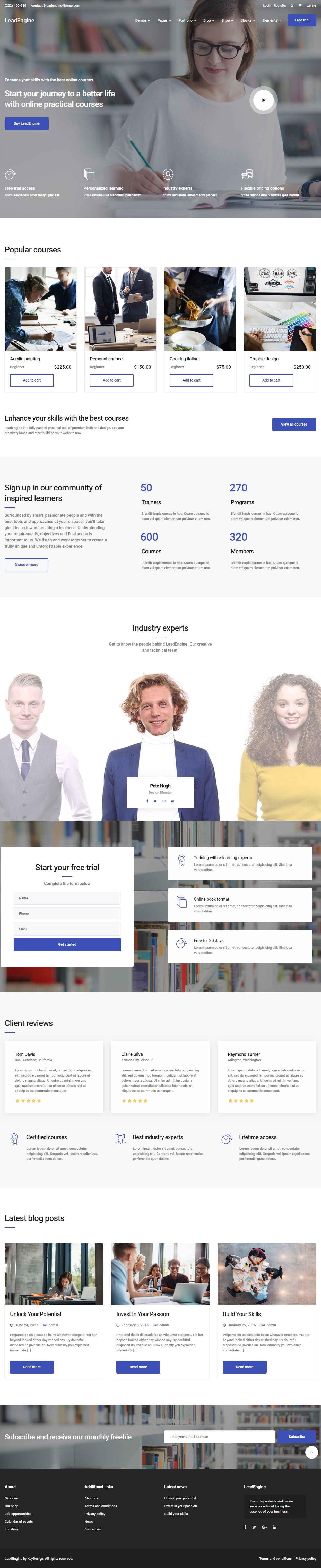 LeadEngine WordPress Educational Themes for Schools