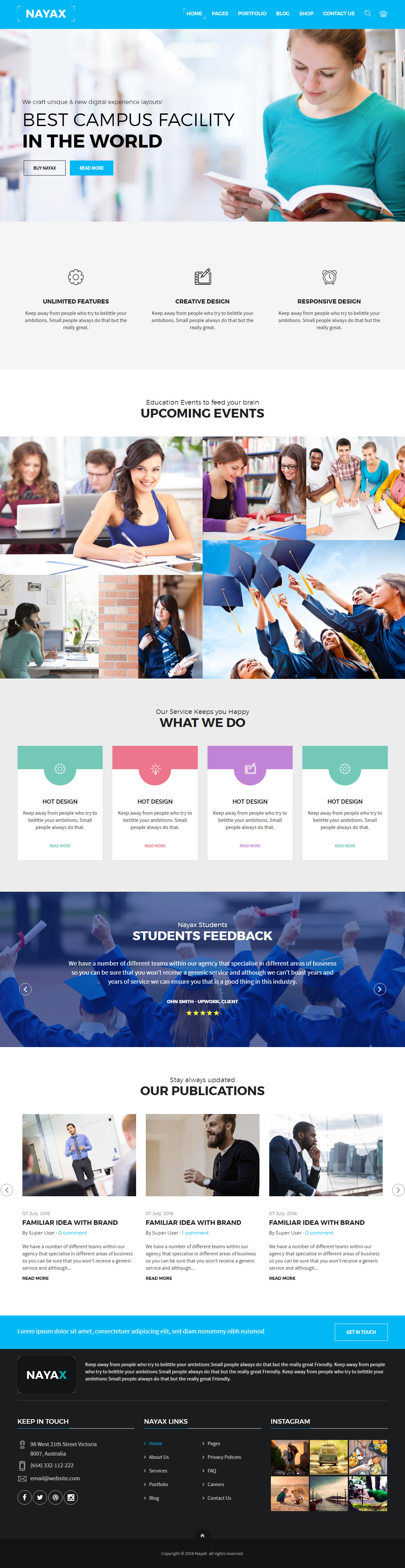 Nayax Joomla Education Template