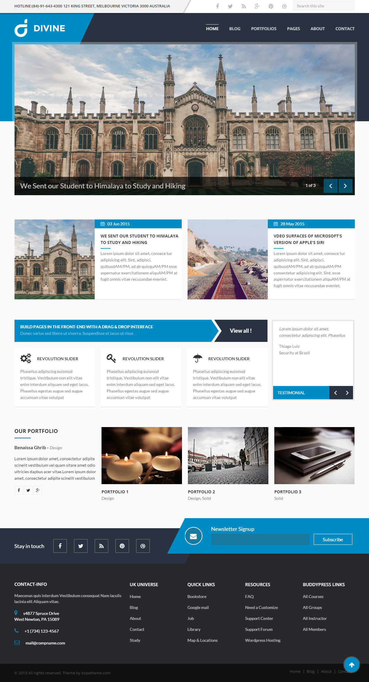 Divine Drupal Education Theme