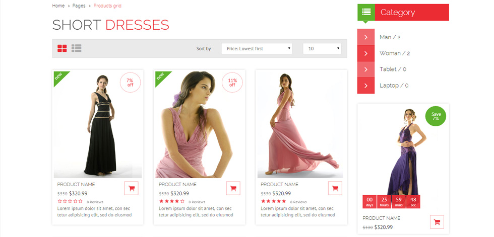 Category page