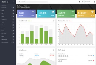 Elastic ui – Premium Responsive Angular 8 Material Design Admin HTML5 Template