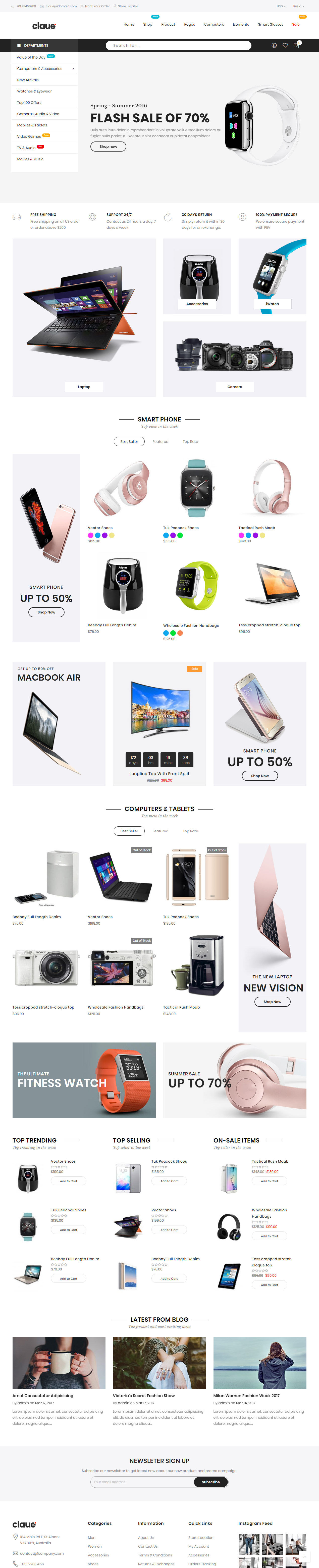 Claue Magento Electronics Themes
