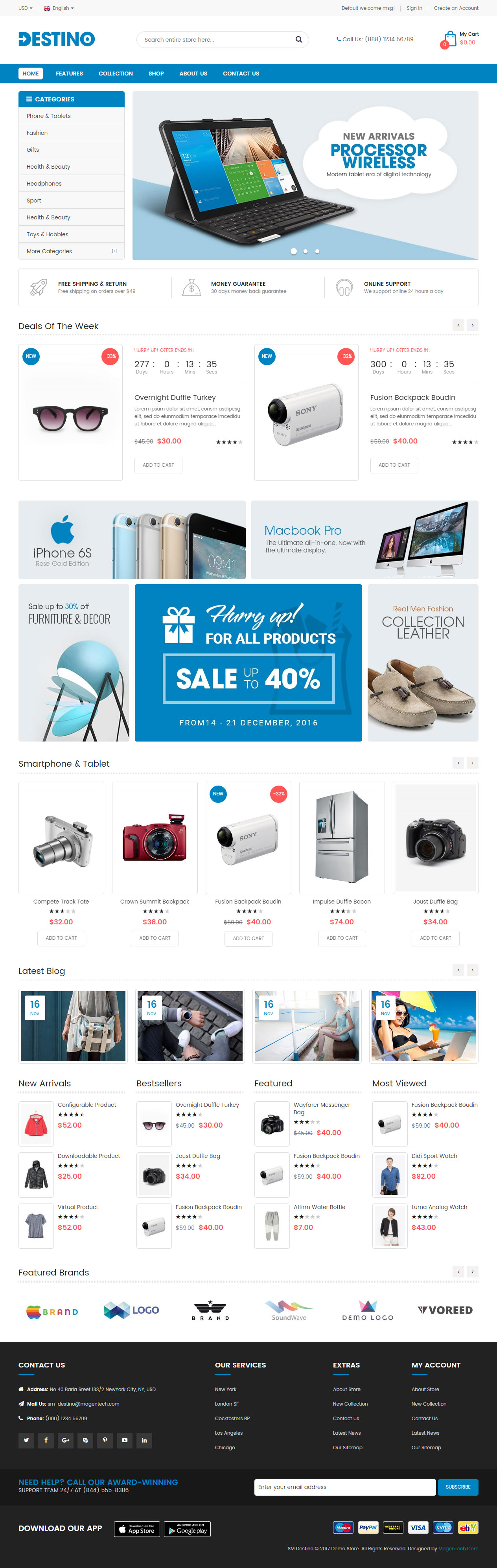 Destino Magento Electronics Themes
