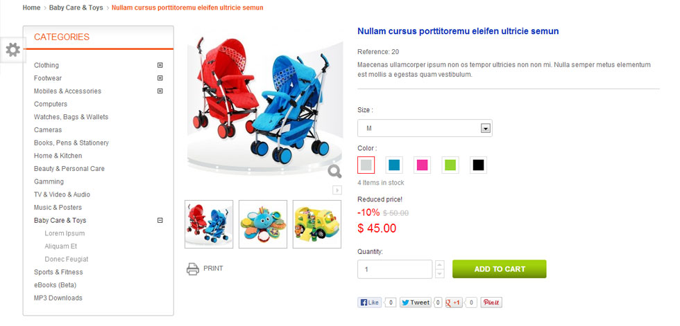Product page
