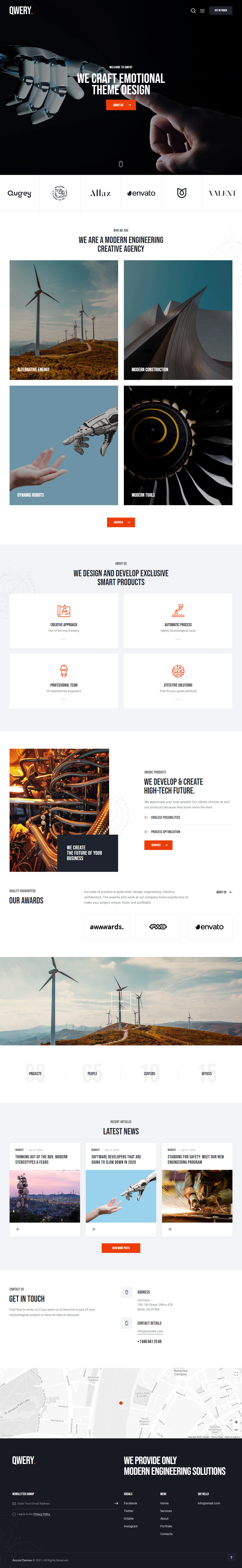 Qwery Best Engineering WordPress Themes
