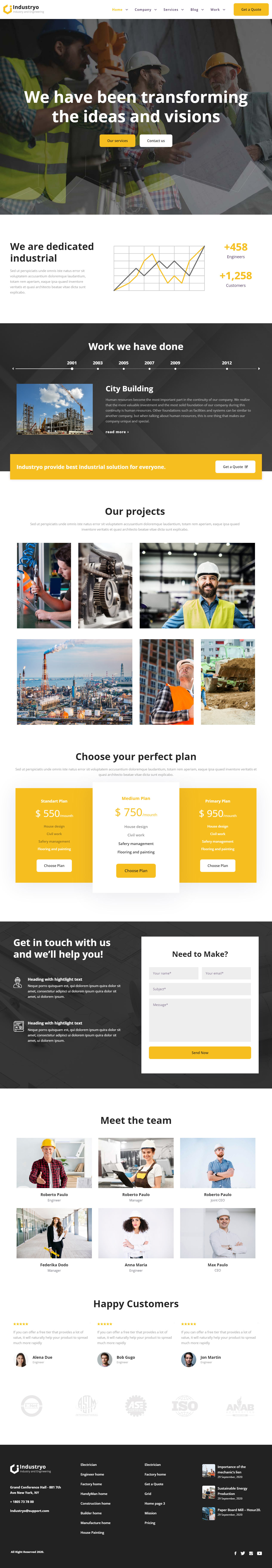 Industryo Best Engineering WordPress Themes