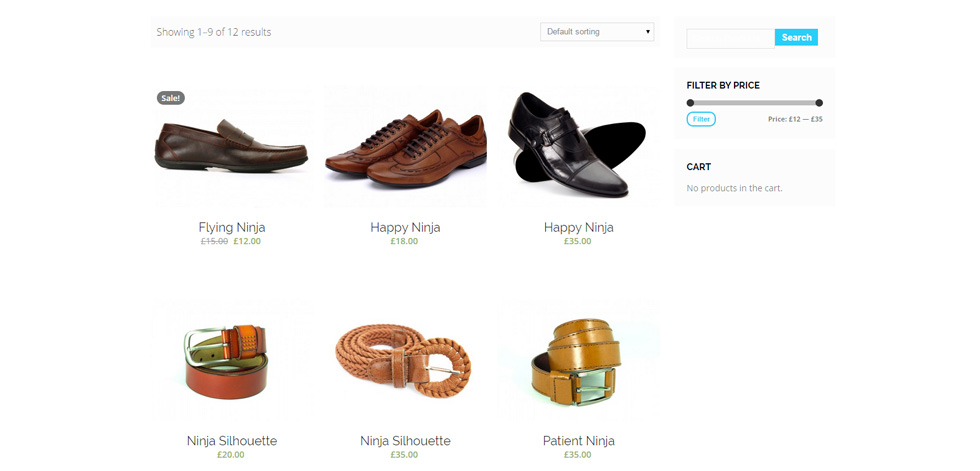 Shop page