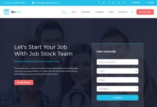 Entaro – Premium Responsive Job Portal WordPress Theme