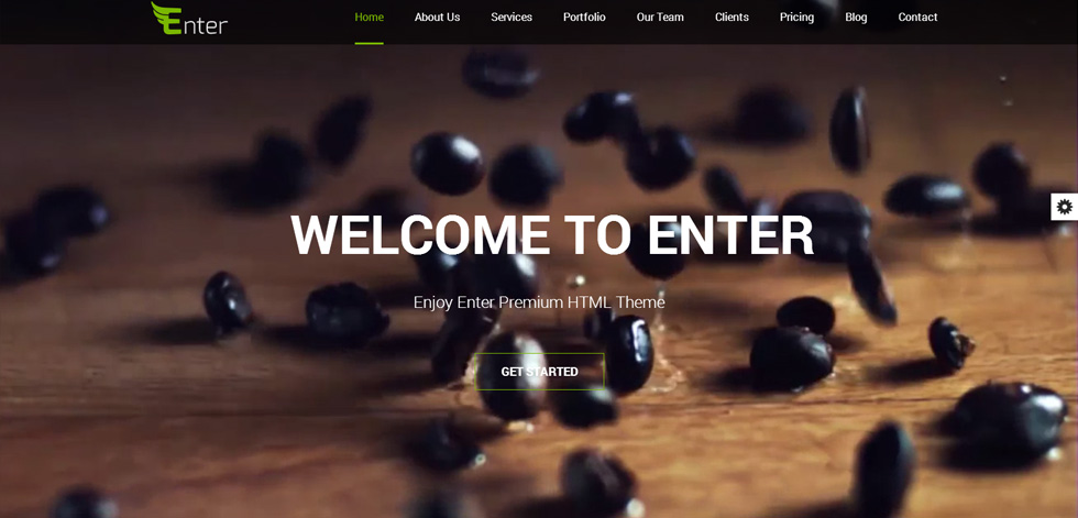 Welcome screen